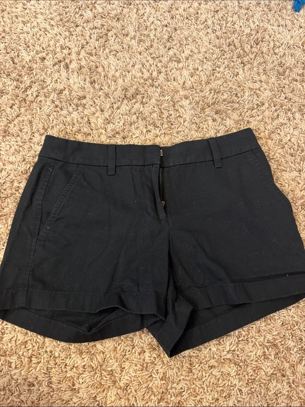 J. Crew Black Tailored Cotton Bermuda Shorts
